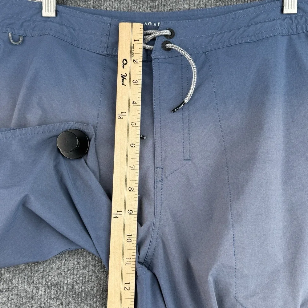 Roark Explorer 2.0 Shorts Men's 34 Blue Sun Faded Hybrid Stretch Hiking Swim Zip